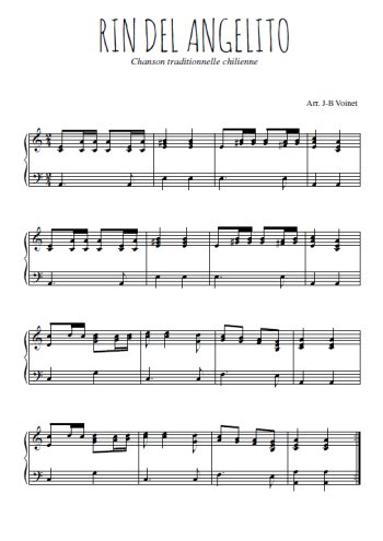 Téléchargez l'arrangement pour piano de la partition de Rin del angelito en PDF